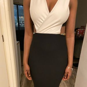 Misguided black and white dress